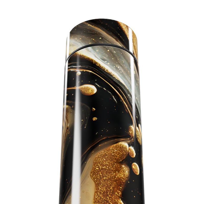 Garrafa Térmica Touch - Preta com Dourado Digital