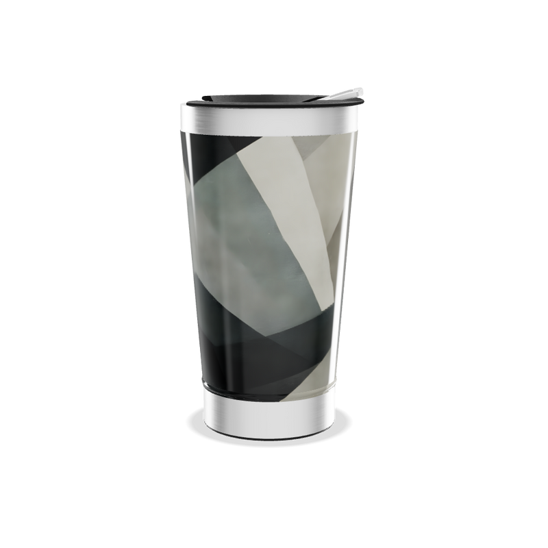 Copo Térmico - Preto e Cinza Geométrico