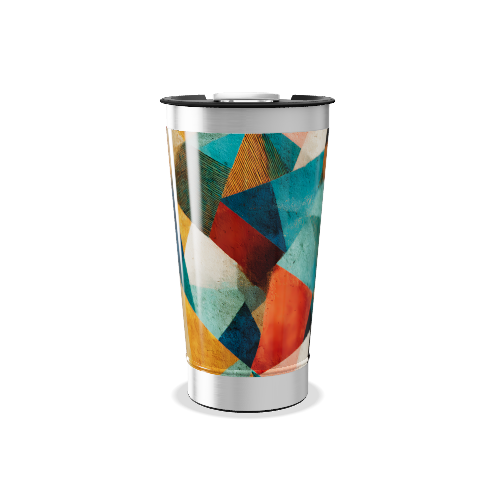 Copo Térmico - Estampa Geométrica Colorida