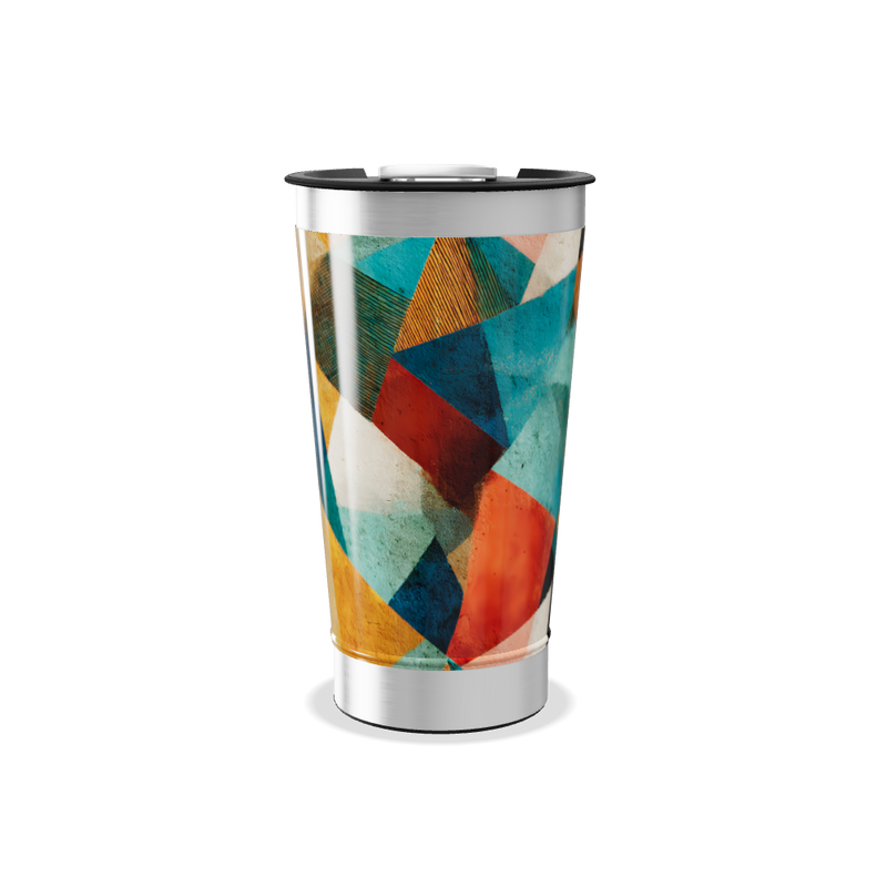 Copo Térmico - Estampa Geométrica Colorida
