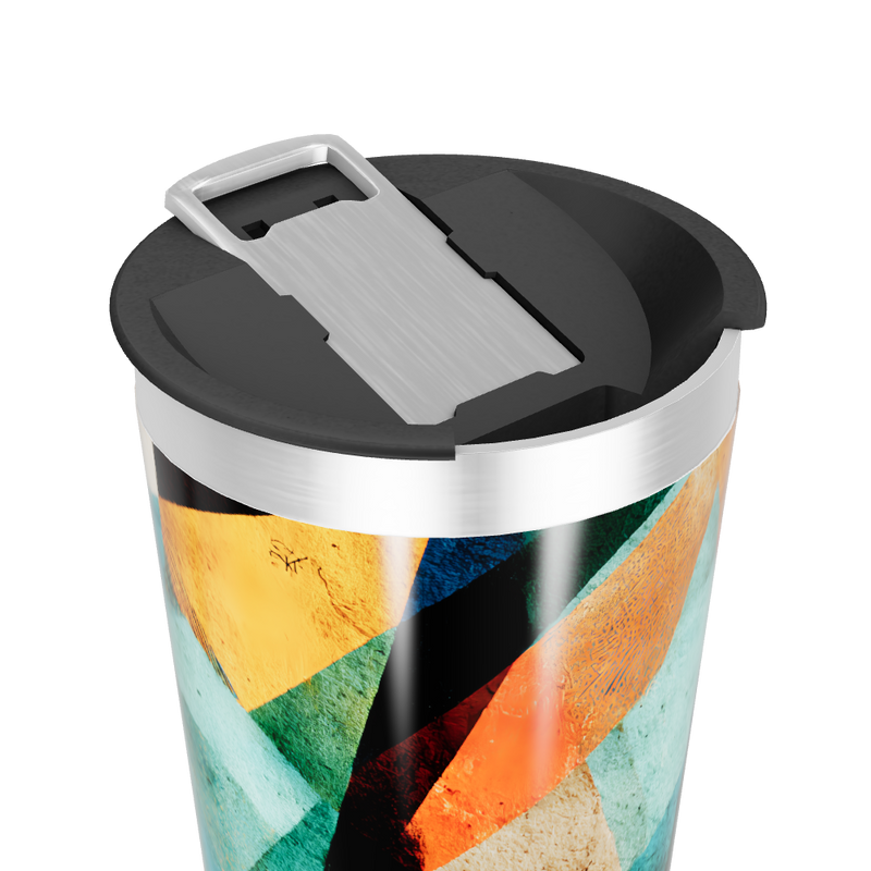 Copo Térmico - Estampa Geométrica Colorida