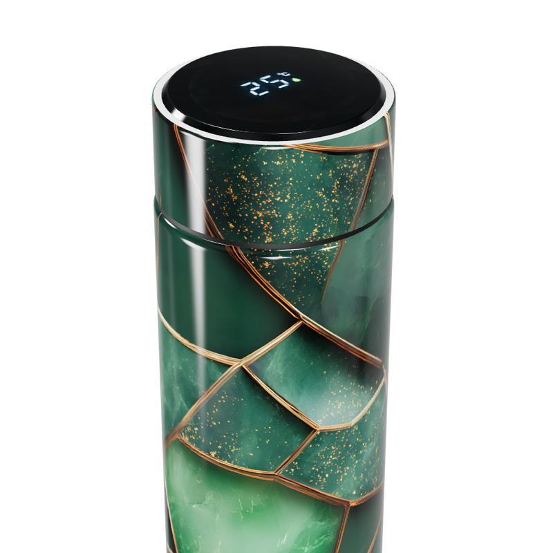 Garrafa Térmica Touch - Verde Marmorizado