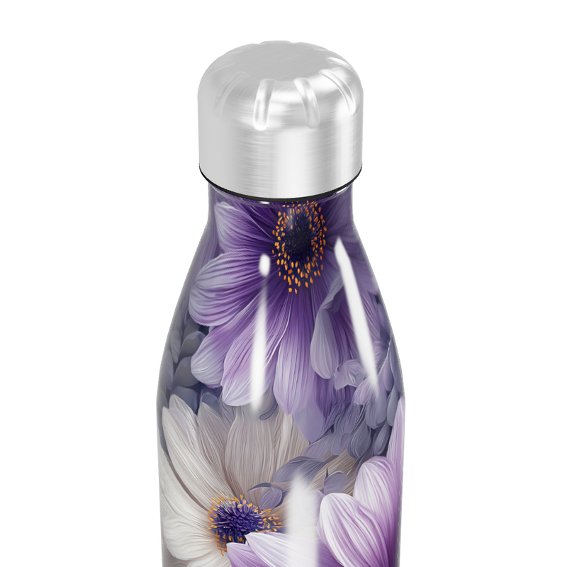 Garrafa Inox - Floral Roxa 750ml