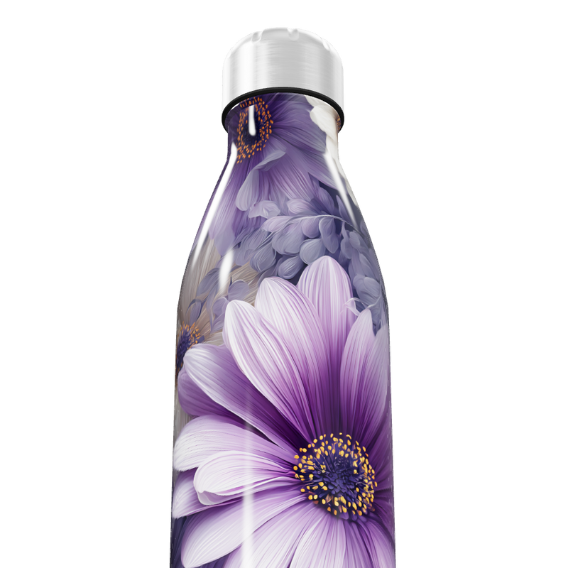 Garrafa Inox - Floral Roxa 750ml
