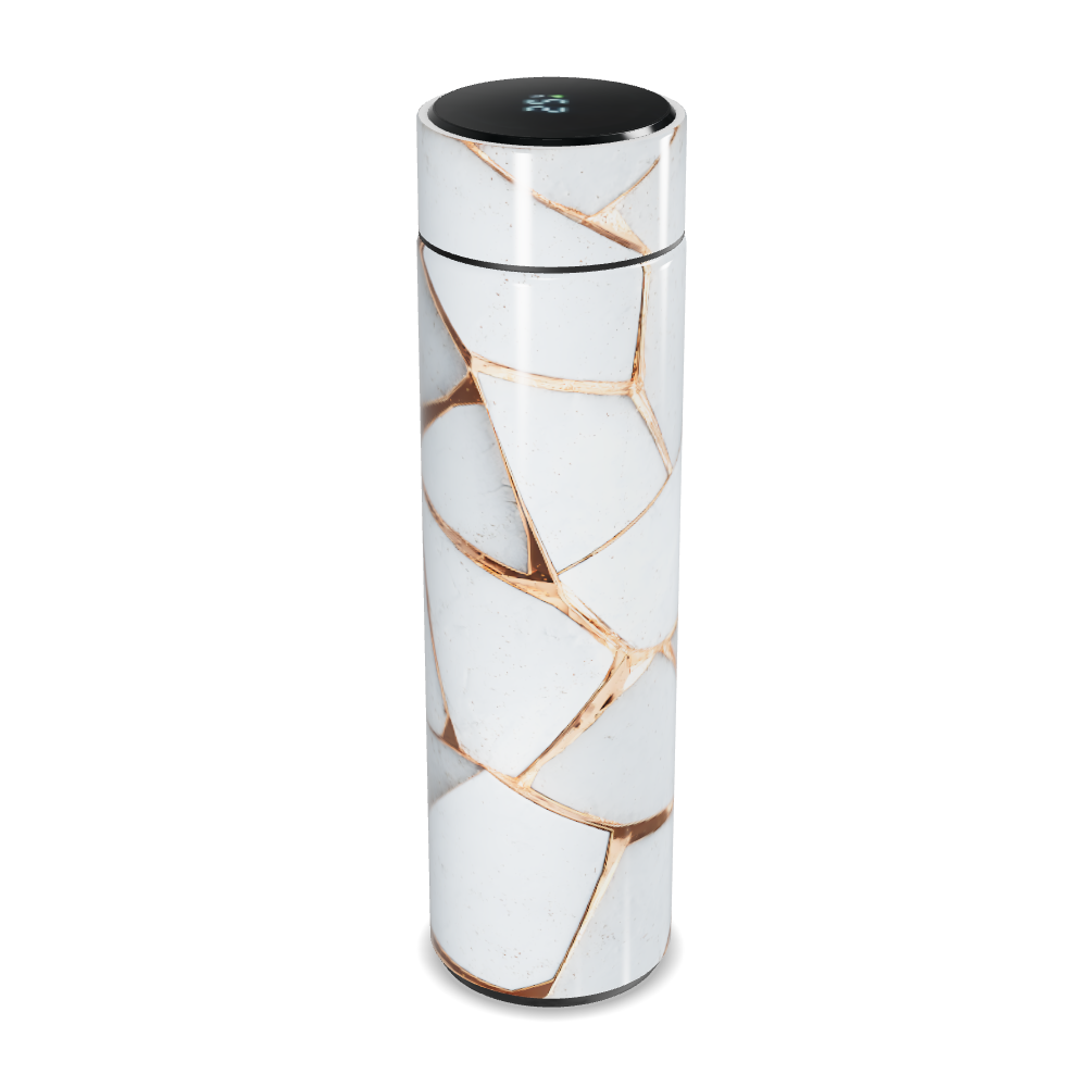 Garrafa Térmica Touch - Marmorizada Branca