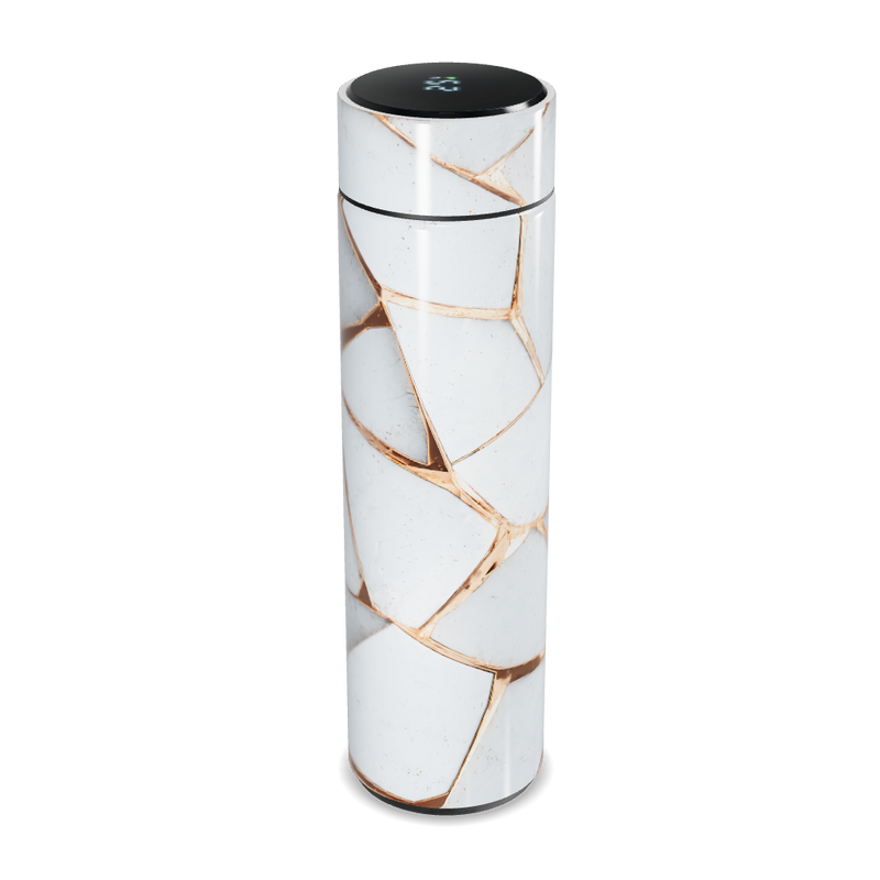 Garrafa Térmica Touch - Marmorizada Branca