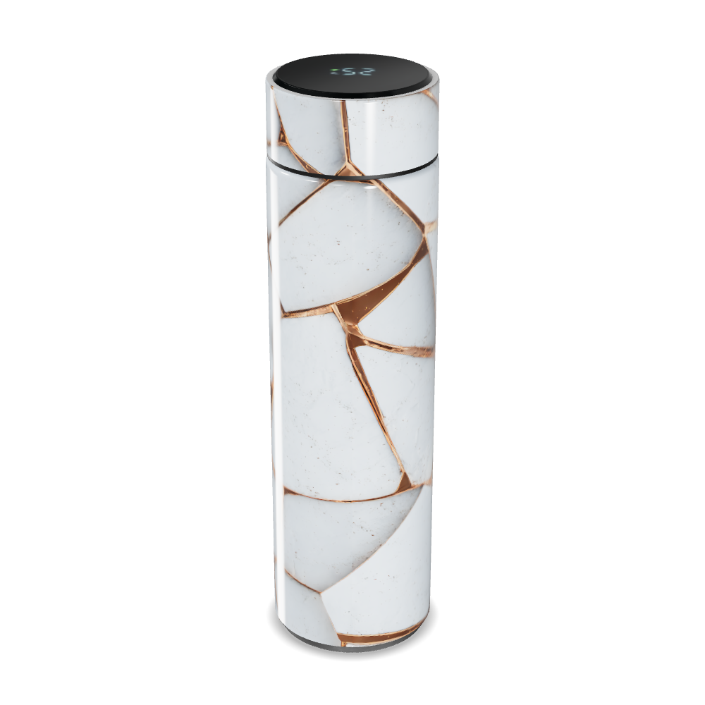 Garrafa Térmica Touch - Marmorizada Branca