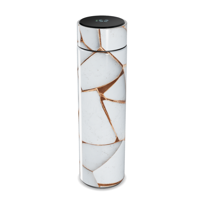 Garrafa Térmica Touch - Marmorizada Branca