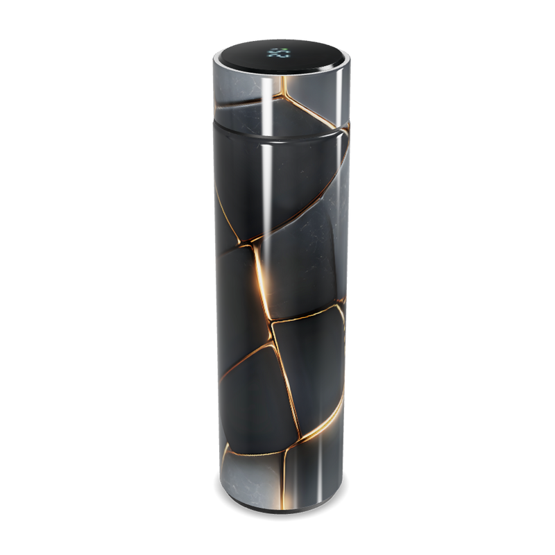 Garrafa Térmica Touch - Design Marmorizado Cinza