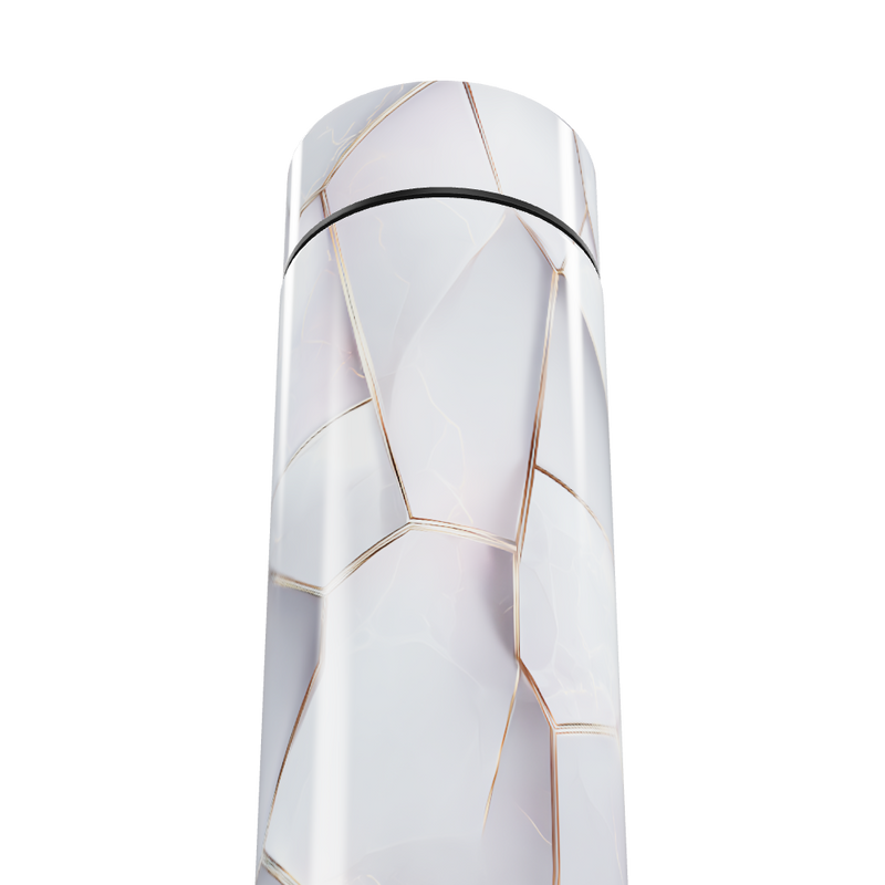 Garrafa Térmica Touch - Mármore Branco Digital