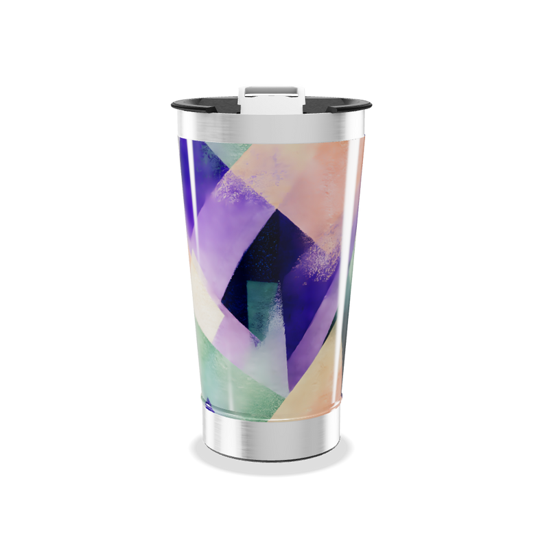 Copo Térmico - Estampa Geométrica Colorida