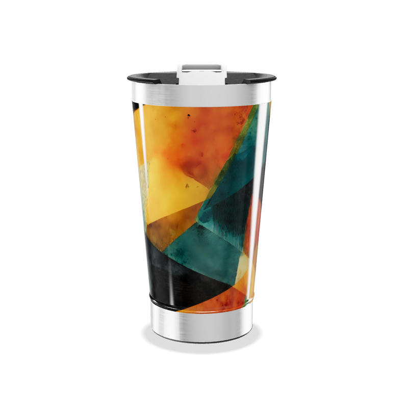Copo Térmico - Geométrico Colorido Inox