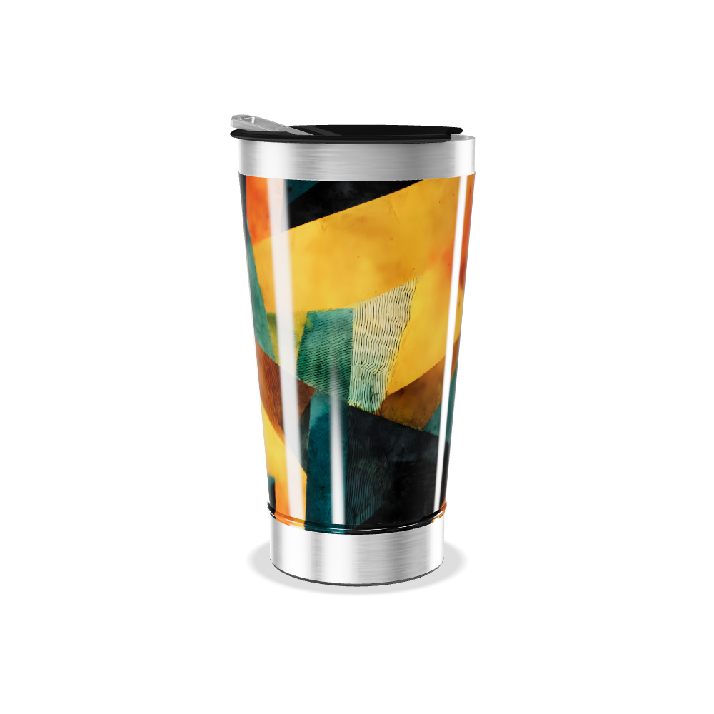 Copo Térmico - Geométrico Colorido Inox