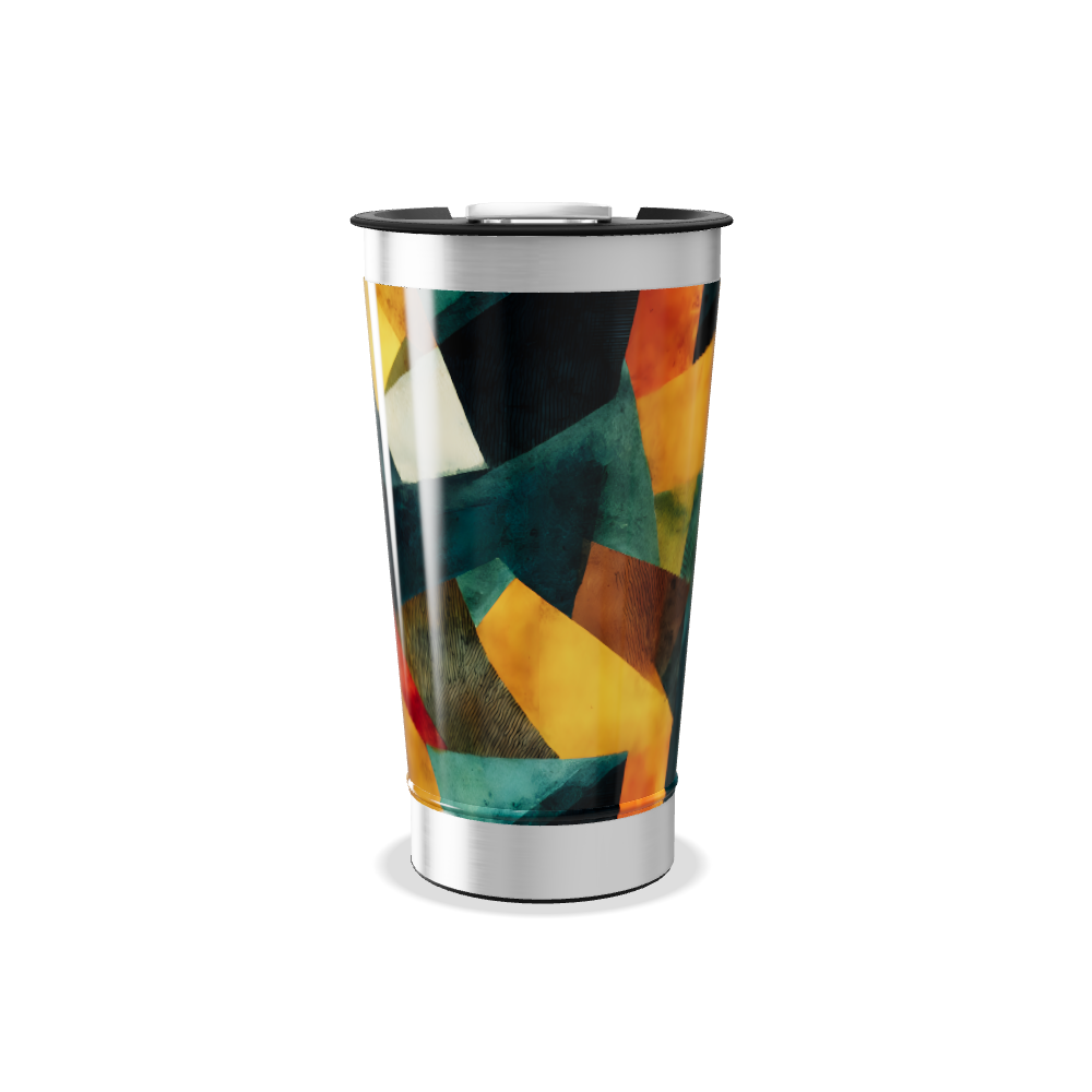 Copo Térmico - Geométrico Colorido Inox