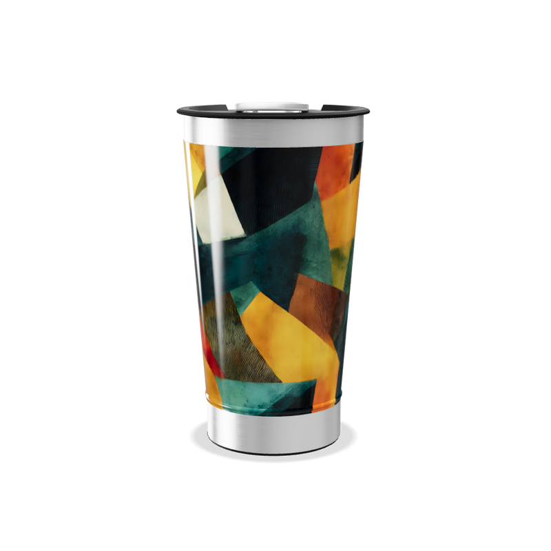 Copo Térmico - Geométrico Colorido Inox