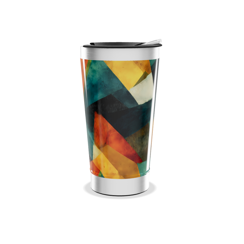 Copo Térmico - Geométrico Colorido Inox