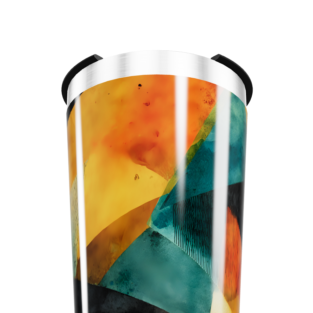 Copo Térmico - Geométrico Colorido Inox