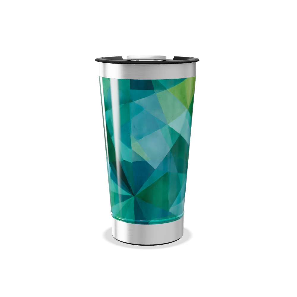 Copo Térmico - Verde Geométrico Inox