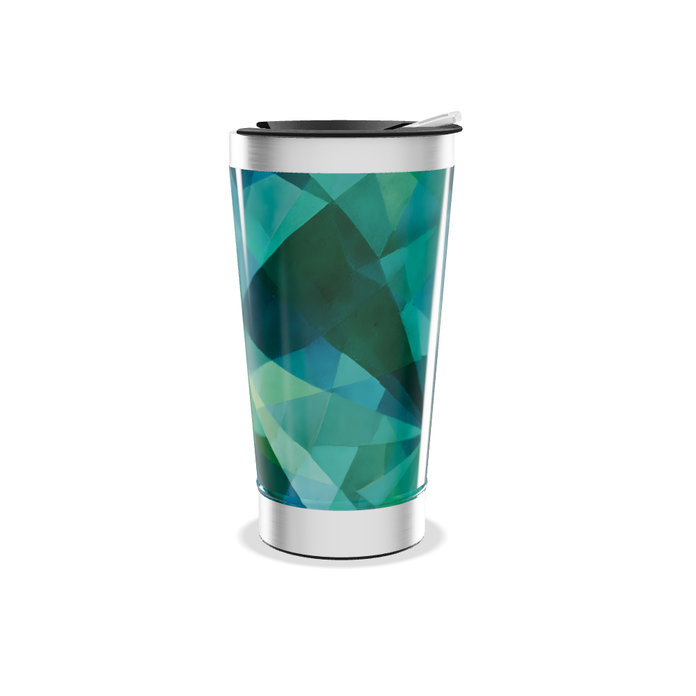 Copo Térmico - Verde Geométrico Inox