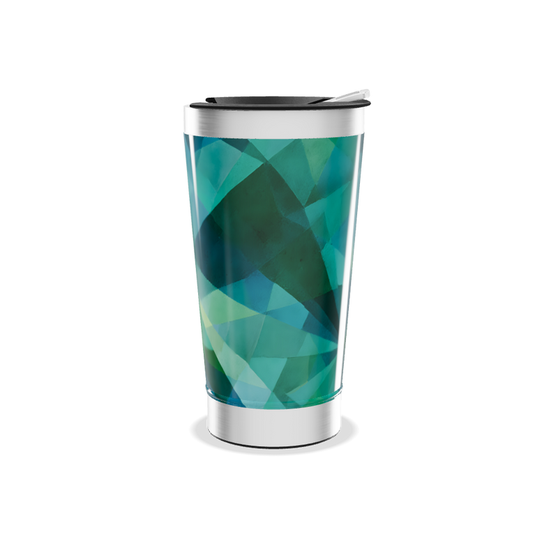 Copo Térmico - Verde Geométrico Inox
