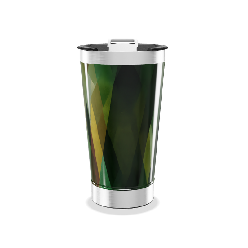 Copo Térmico - Verde Geométrico Inox