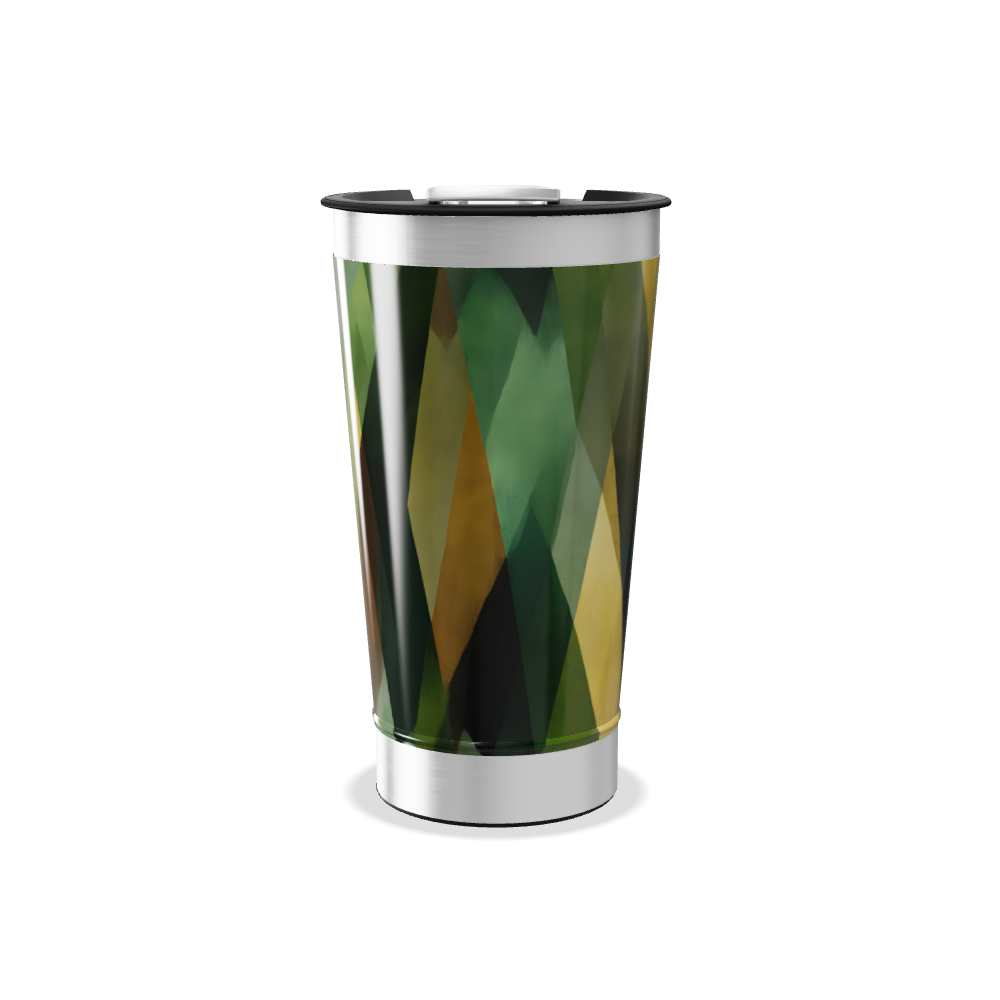 Copo Térmico - Verde Geométrico Inox