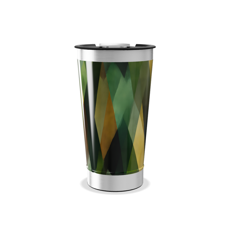 Copo Térmico - Verde Geométrico Inox