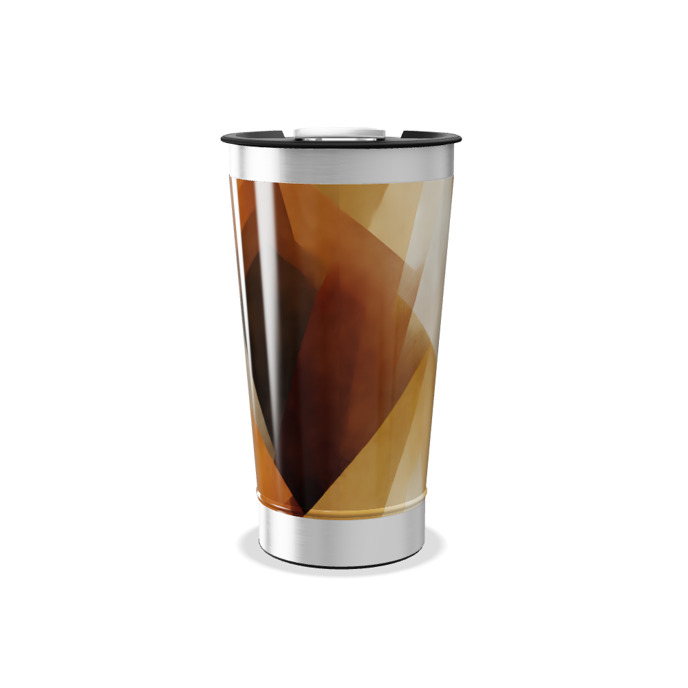 Copo Térmico - Estampa Geométrica Marrom
