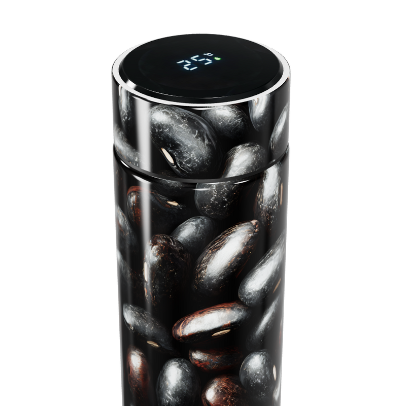 Garrafa Térmica Touch - Grãos Preto Inox