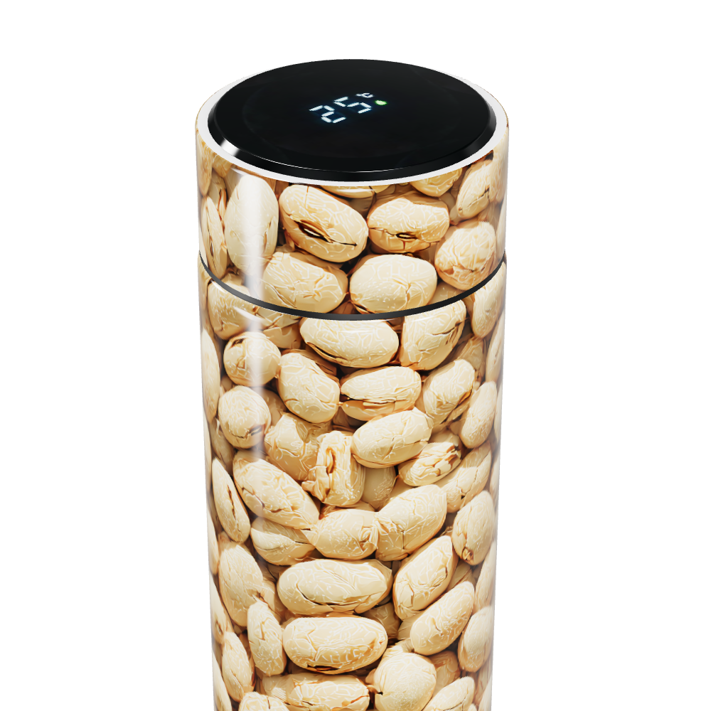 Garrafa Térmica Touch - Estampa Grãos Cafés