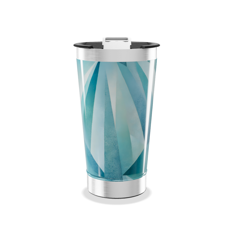 Copo Térmico - Geométrico Azul Aço Inox