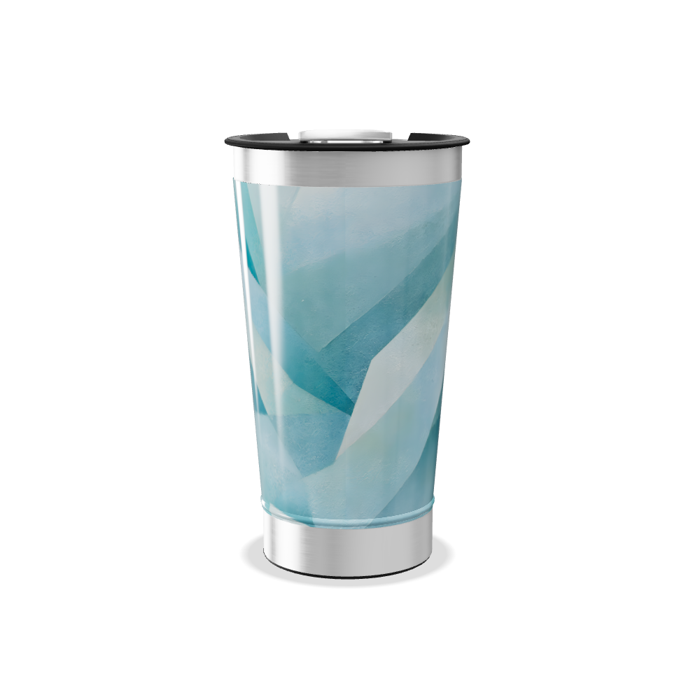 Copo Térmico - Geométrico Azul Aço Inox