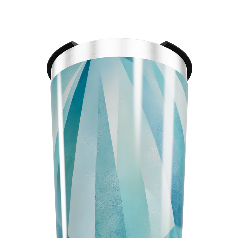 Copo Térmico - Geométrico Azul Aço Inox