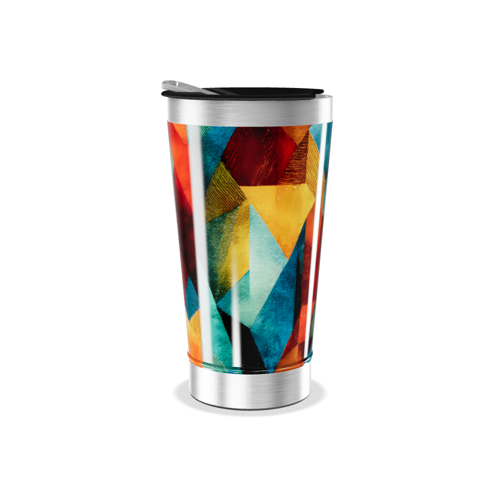 Copo Térmico - Estampa Geométrica Colorida