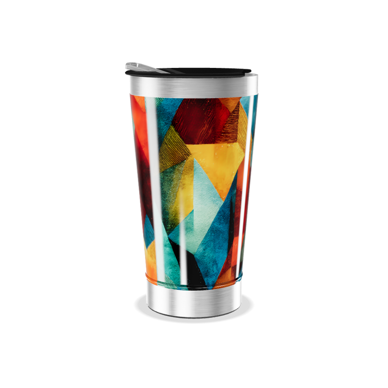 Copo Térmico - Estampa Geométrica Colorida