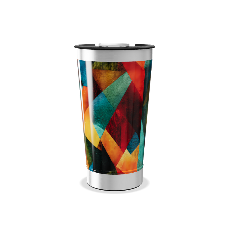 Copo Térmico - Estampa Geométrica Colorida