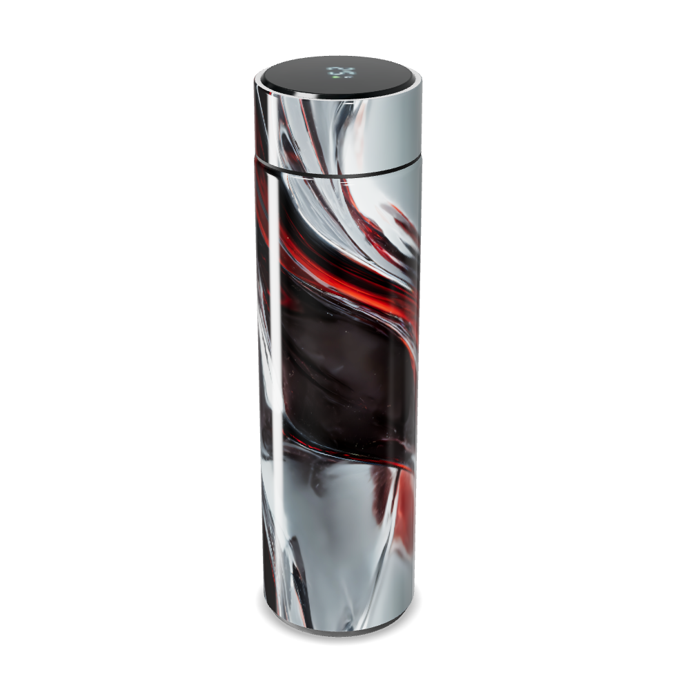 Garrafa Térmica Touch - Vermelha e Preta Marmorizada