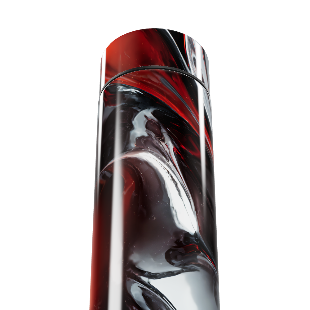 Garrafa Térmica Touch - Vermelha e Preta Marmorizada