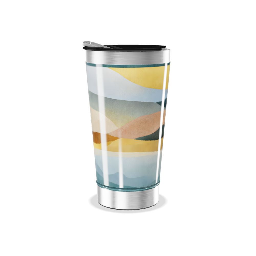 Copo Térmico - Estampa Ondas Coloridas