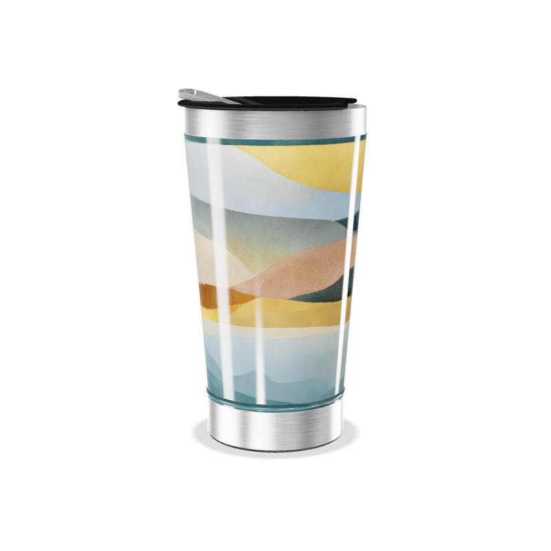 Copo Térmico - Estampa Ondas Coloridas