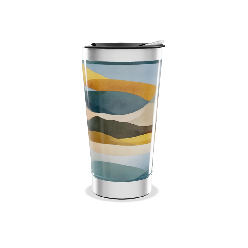 Copo Térmico - Estampa Ondas Coloridas