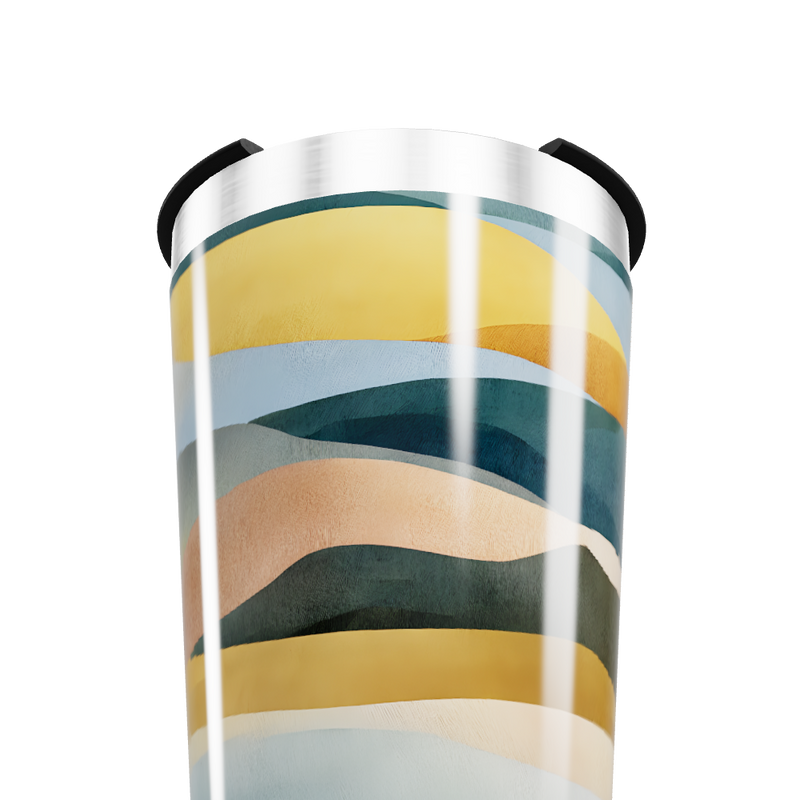 Copo Térmico - Estampa Ondas Coloridas