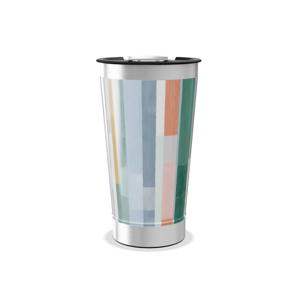 Copo Térmico - Listrado Multicolorido Inox