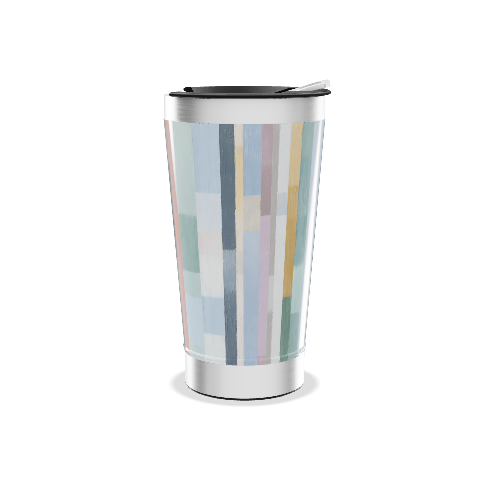 Copo Térmico - Listrado Multicolorido Inox