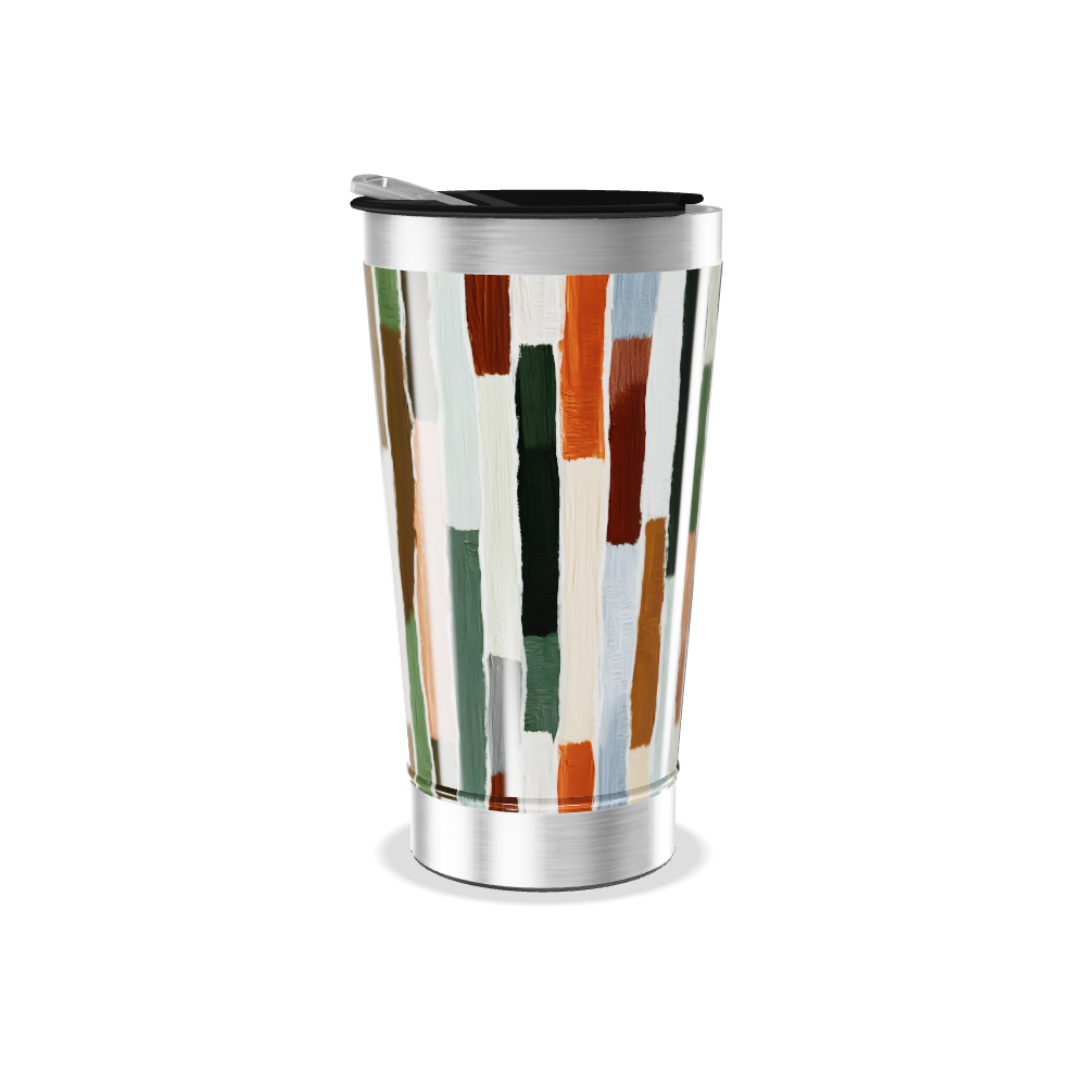 Copo Térmico - Estampa Listrada Colorida