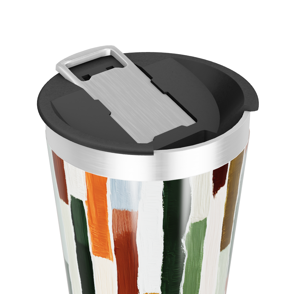 Copo Térmico - Estampa Listrada Colorida