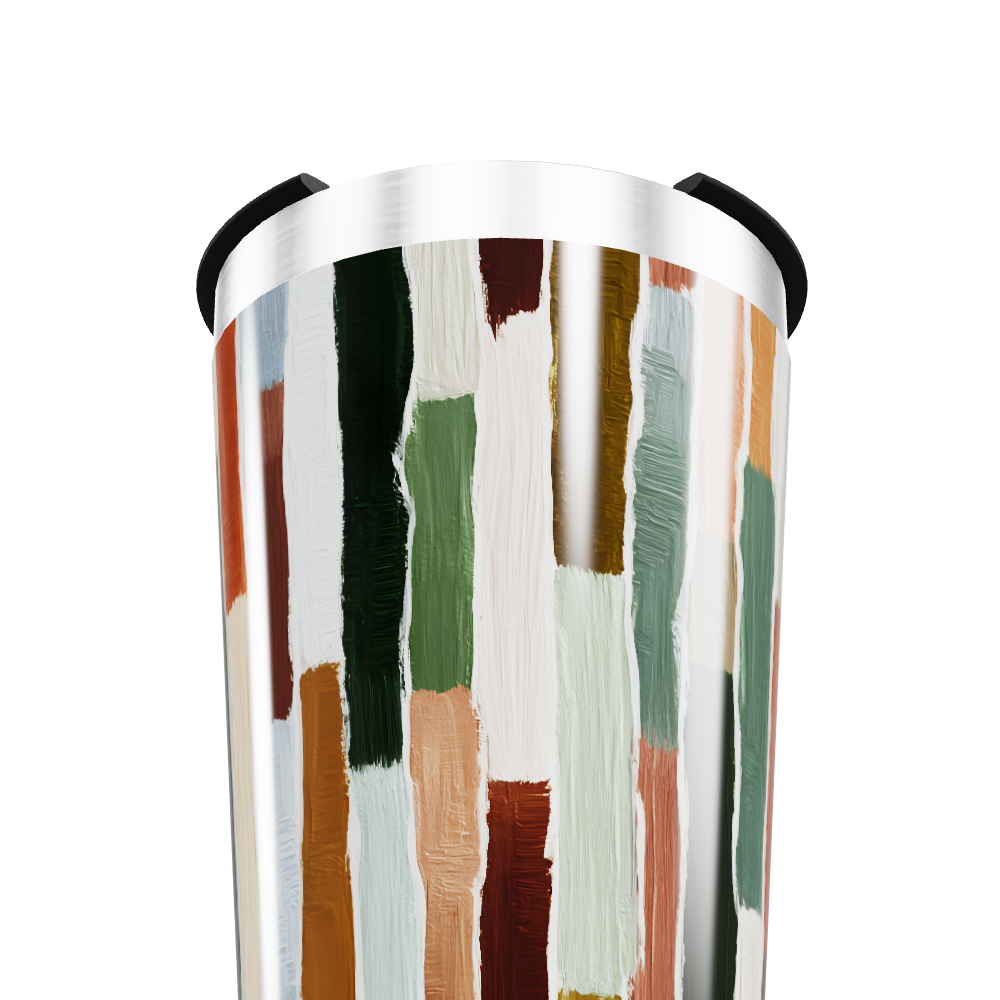 Copo Térmico - Estampa Listrada Colorida