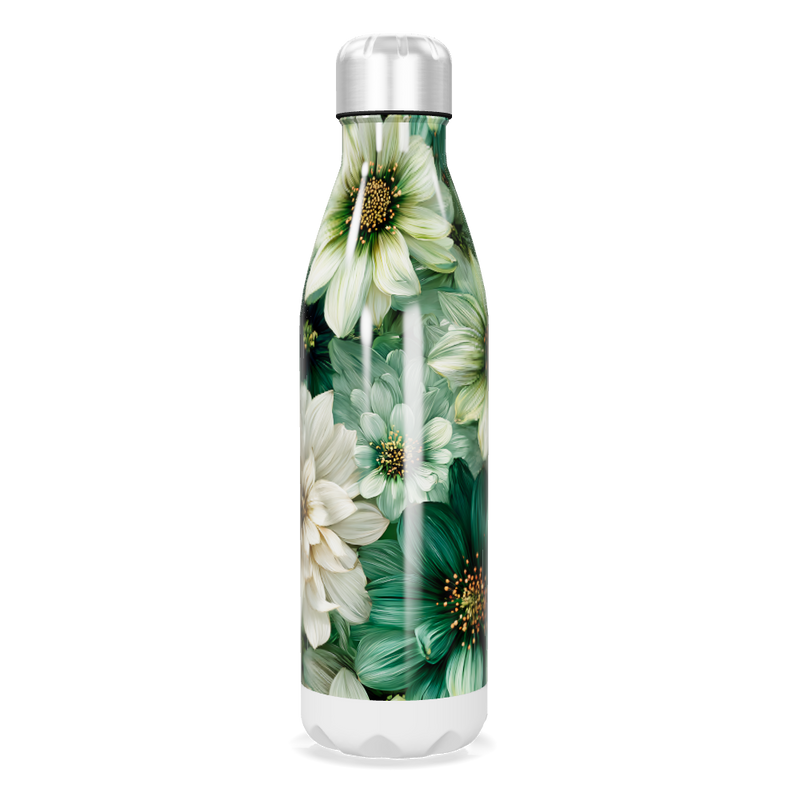 Garrafa Inox - Floral Verde
