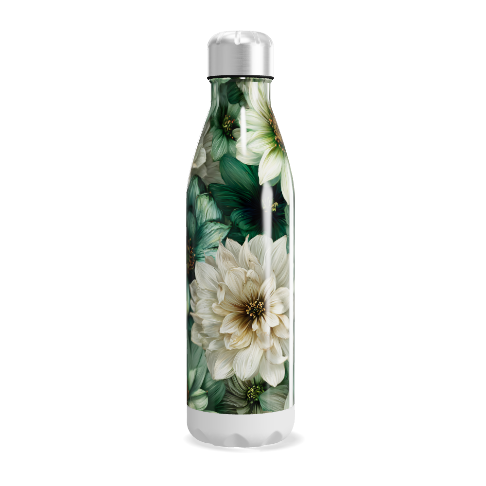 Garrafa Inox - Floral Verde