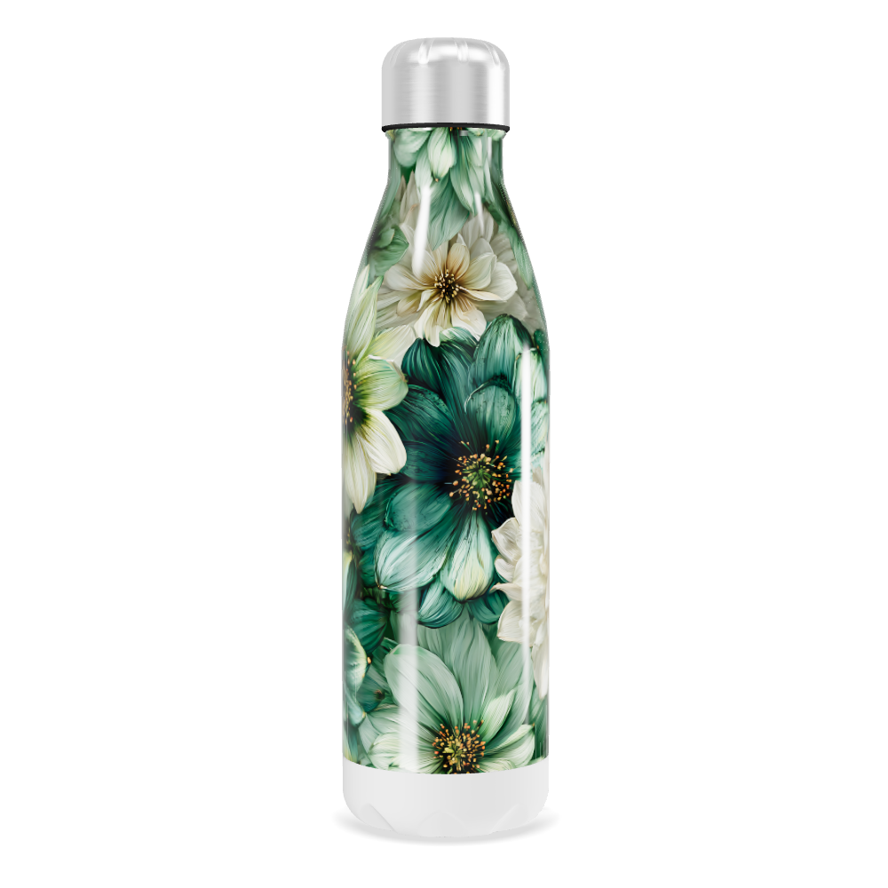 Garrafa Inox - Floral Verde